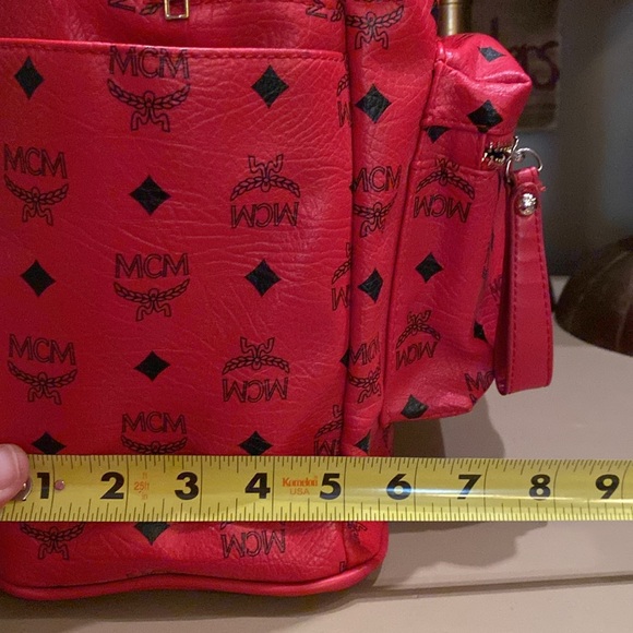 MCM Visetos Stark Red Backpack (Large) - Picture 11 of 16